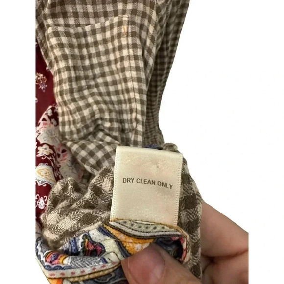 Aratta Silent Journey Women Long Sleeve Button Down Collared Plaid Shirt Size S - Picture 8 of 12